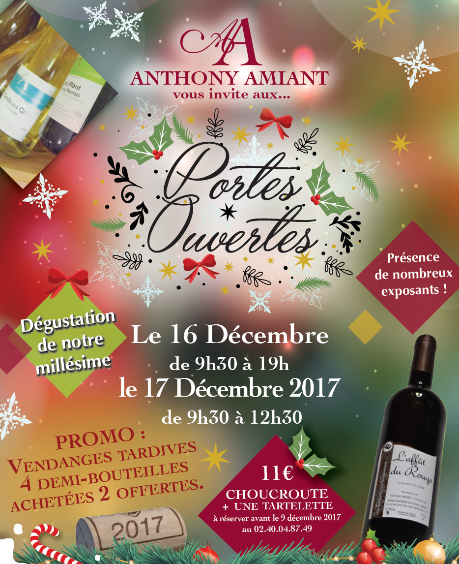 Portes Ouvertes Anthony AMIANT 16 et 17 décembre 2017